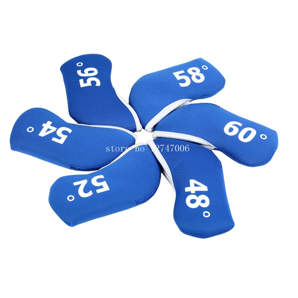 6pcs Wedge Cover Golf Wedge Head Covers Neoprene Cover 48,52,54,56,58,60 Degree