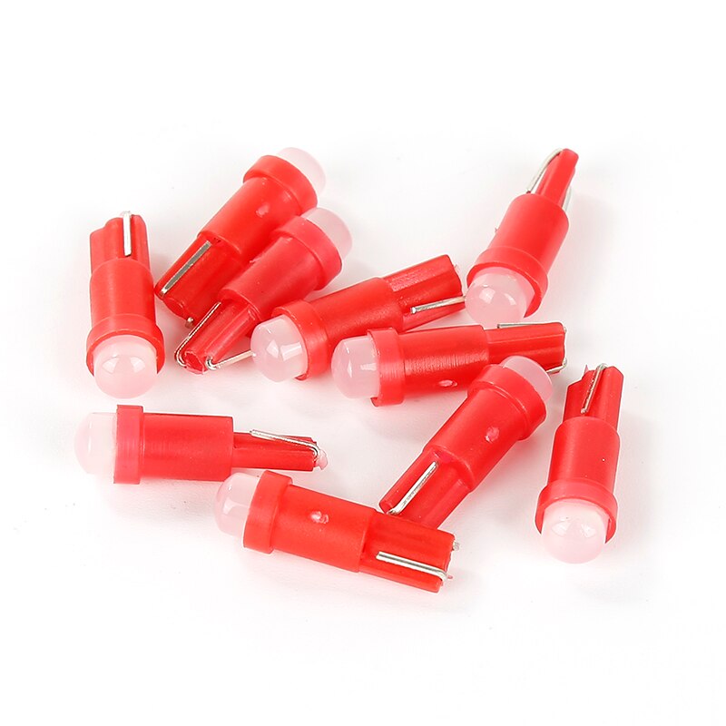 10Pcs T5 Led Lamp 1SMD Auto Led Interieur Wedge Dashboard Gauge Lampen Warming Indicator Wedge Instrument Indicator Bulb