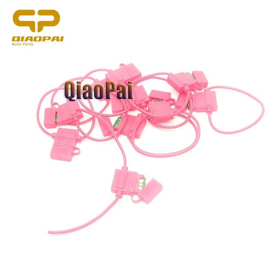 10PC Universal Car Waterproof Connector Fuse 5A10A 20A 25A 30A Red Link Wire Harness Auto Waterproof Fuse Holder for 12V 24V 36V