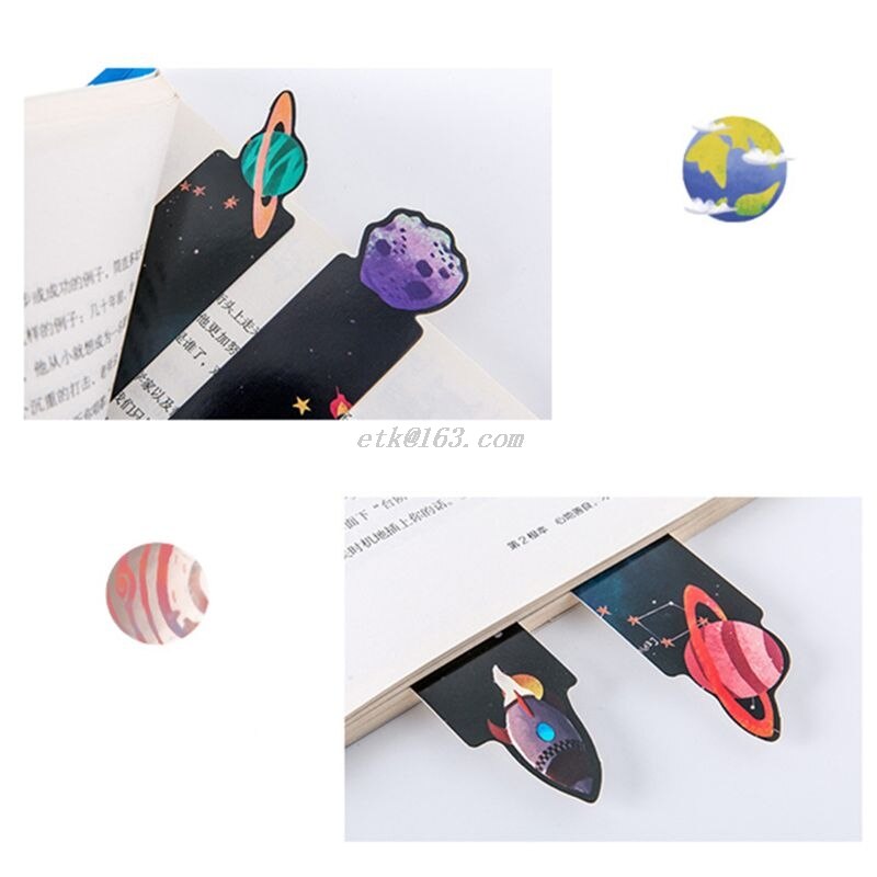 30Pcs/Set Planet Bookmark Message Card Paper Bookmarks Book Holder School Office Supplies Material