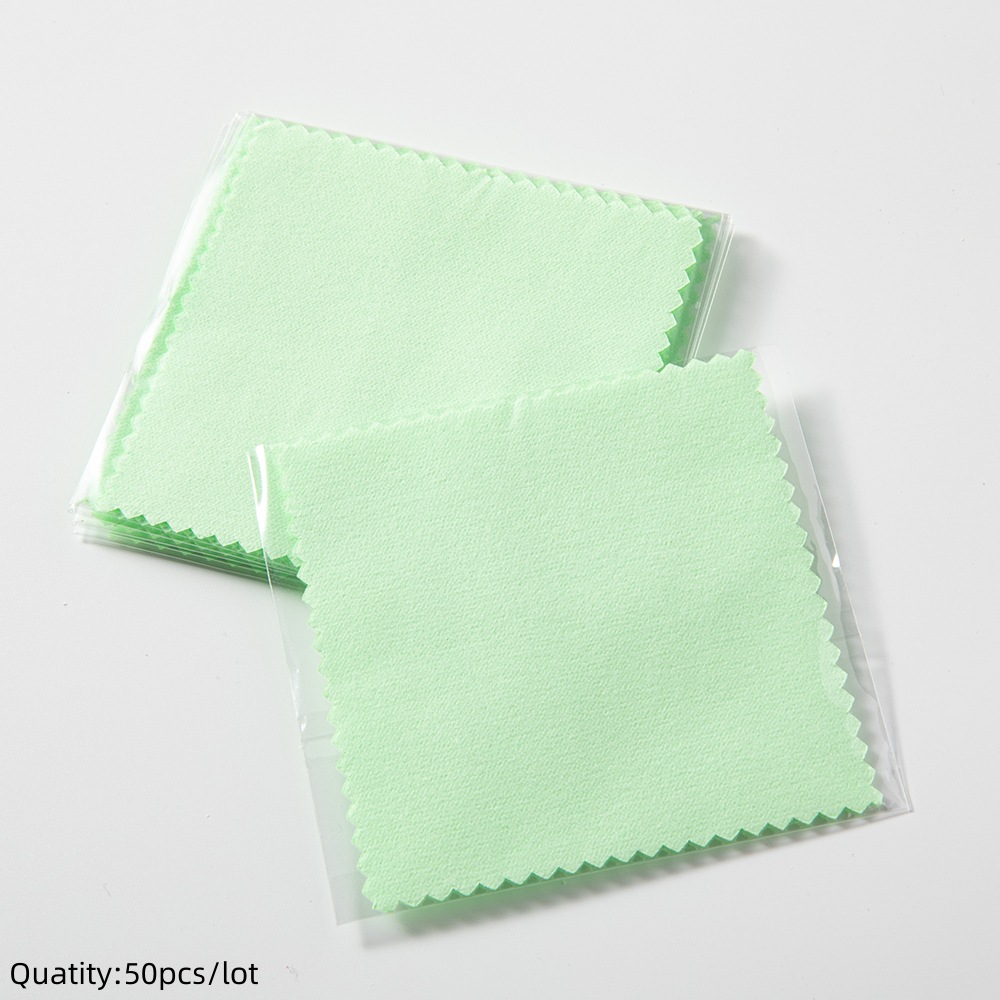 10/50pcs Sterling Silver Cleaning Polishing Cloth Clean Wipe For Jewelry Tool And Equipment Individually Package: Blauw