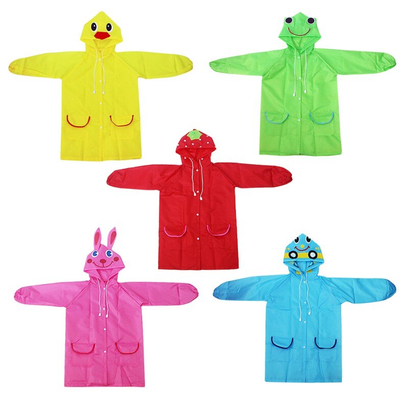 1Pc Jas Cartoon Dier Stijl Jas Waterdicht Kids Voor Kinderen Regenjas Regenkleding Student Poncho ·