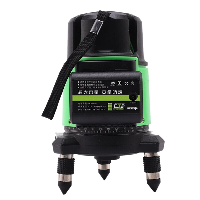 Groene straallijn 360 graden roterende buitenmodus ontvanger en schuine schuine lijn beschikbaar automatische lijnniveau amerikaanse stekker