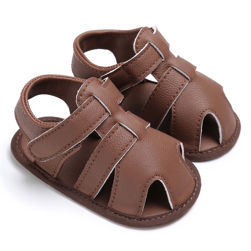 Sandales d&#39;été solides antidérapantes pour bébés garçons et filles de 0 à 18 mois, chaussures décontractées, en PU, à la ,