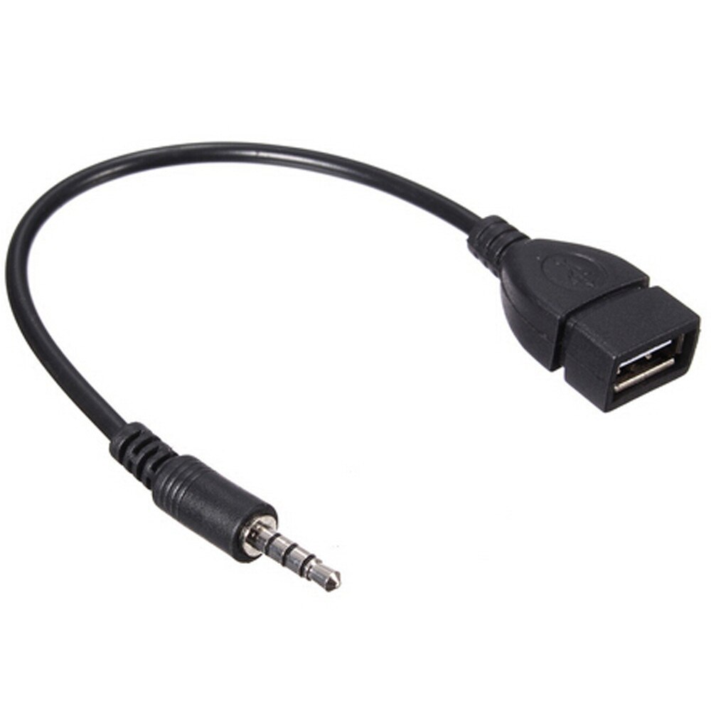 3.5mm Male Audio AUX Jack to USB 2.0 Type A Female OTG Converter Adapter Cable Sep26: Default Title
