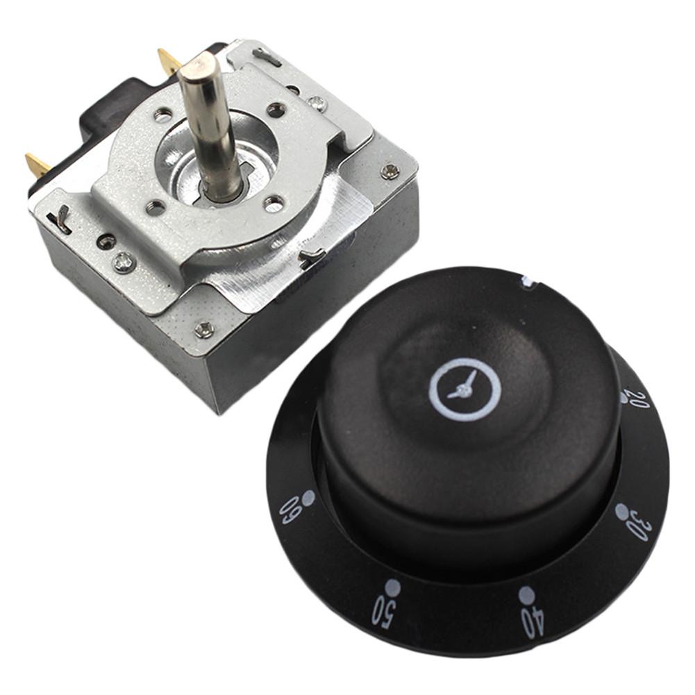 Tijd Schakelaar 60 Minuten Timer Schakelaar Metalen Tijd Controller Voor Elektronische Magnetron Fornuis Keuken Gereedschap