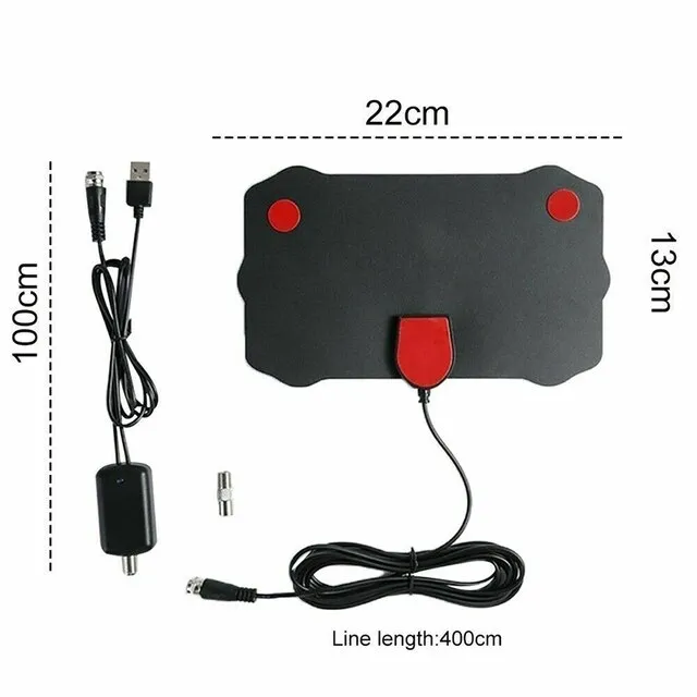 4K High Gain HD TV DTV Box Digital TV Antenna EU Plug 5000 Miles Booster Active Indoor Aerial HD Flat: Default Title