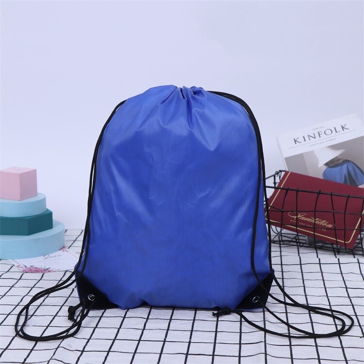 2022 Draagbare Sporttas Dikker Trekkoord Riem Riding Backpack Gym Koord Schoenen Bag Kleding Rugzakken Waterdicht: Royal blue