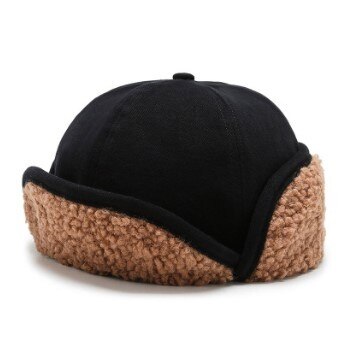 Novelty Winter Thermal Bomber Hats For Men Women ins Style Velvet Thicken Lamb Wool Biker Windproof Hat Earmuffs Cap Ski Cap: color-3
