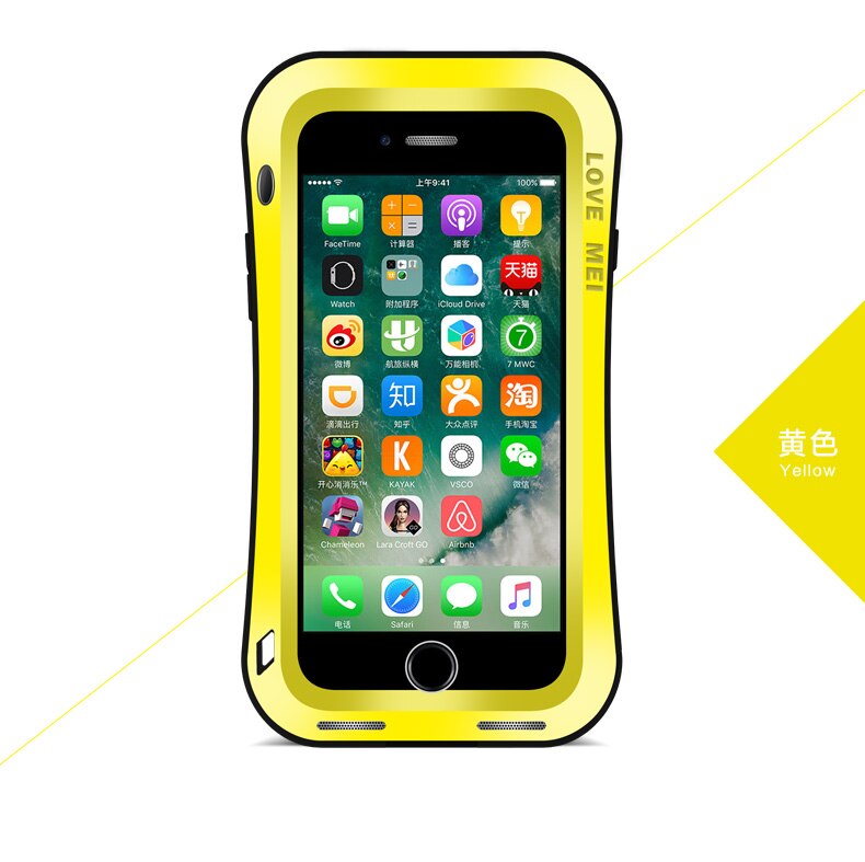 Robuuste, waterdichte en schokbestendige telefoonhoes van aluminiumlegering voor iphone 6, 6s , 78 plus