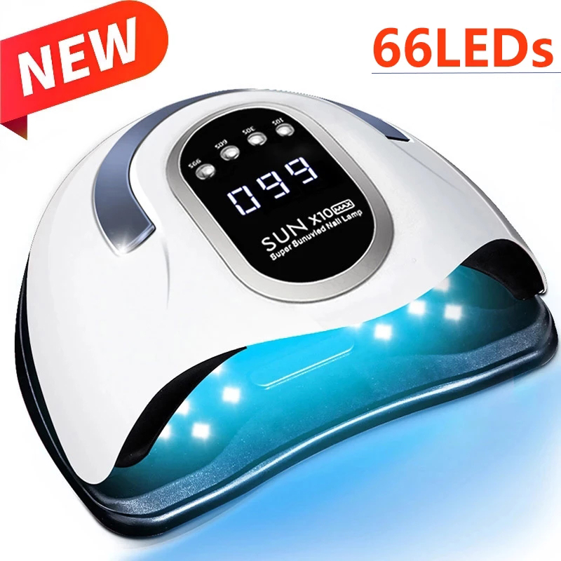 SUN X10 Max Lampara UV LED Lámpara de uñas para secar esmalte de uñas en gel con sensor de movimiento Lámpara UV para salón de manicura: SUN X10 Max / EU