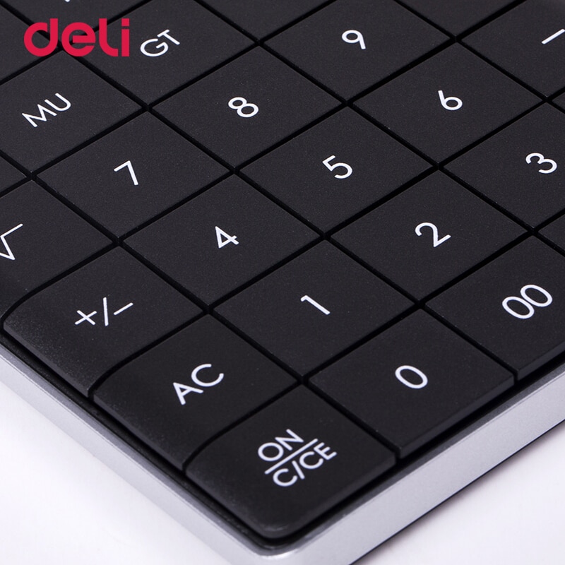 Deli cute rimless solar coin battery dual power supply calculator for office desk supplyschool stationery for kid