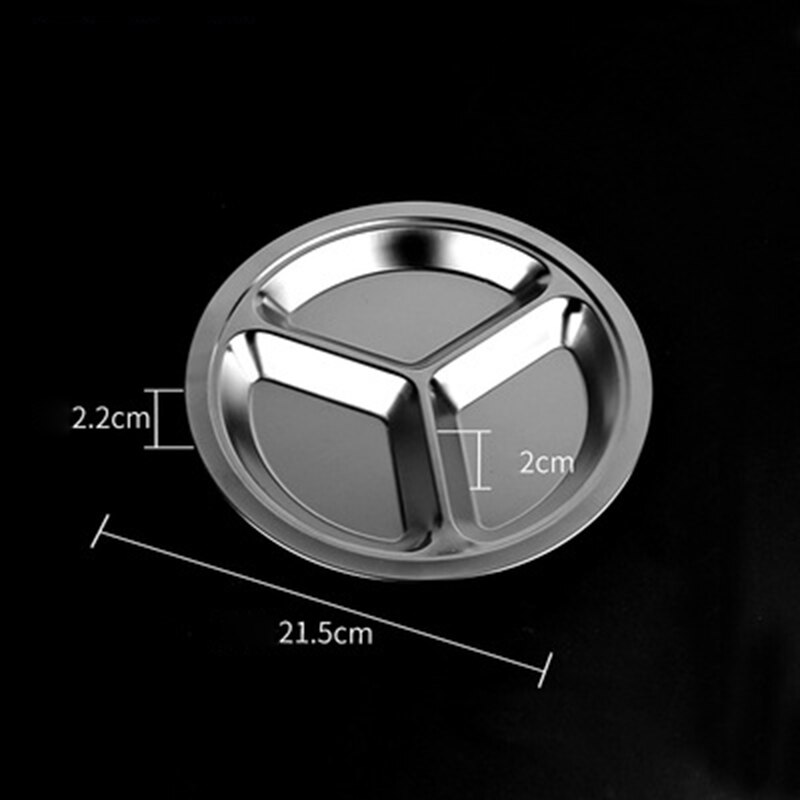 Stainless Steel Tableware Plate For Food Serving Table Plates For Children Dinner Lunch Kitchen Convenience Food Tray