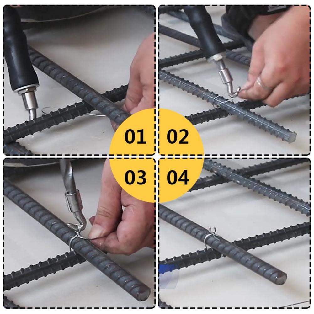 Semi-automatic Straight Pull Rebar Hook Manual Wire Construction Bundling Tool Site M9C9