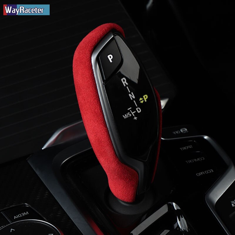 Ultrasuade-pomo de cambio de marchas de coche, cubierta embellecedora de ABS, pegatina superior de gamuza, para BMW X3 G01 X4 G02 G30 G31 G32 G11 G12