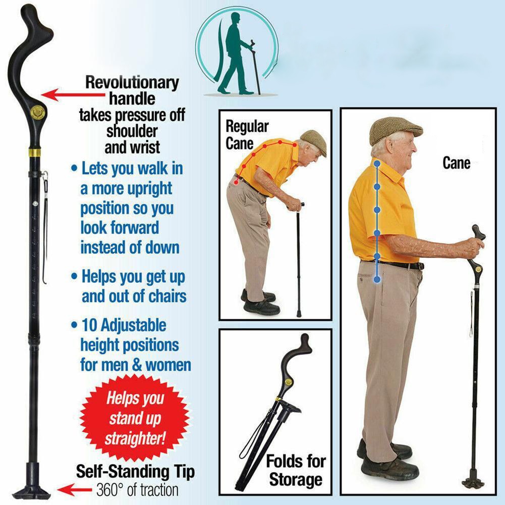 Veiligheid Ouderen Wandelstok Telescopische Canes ... – Grandado