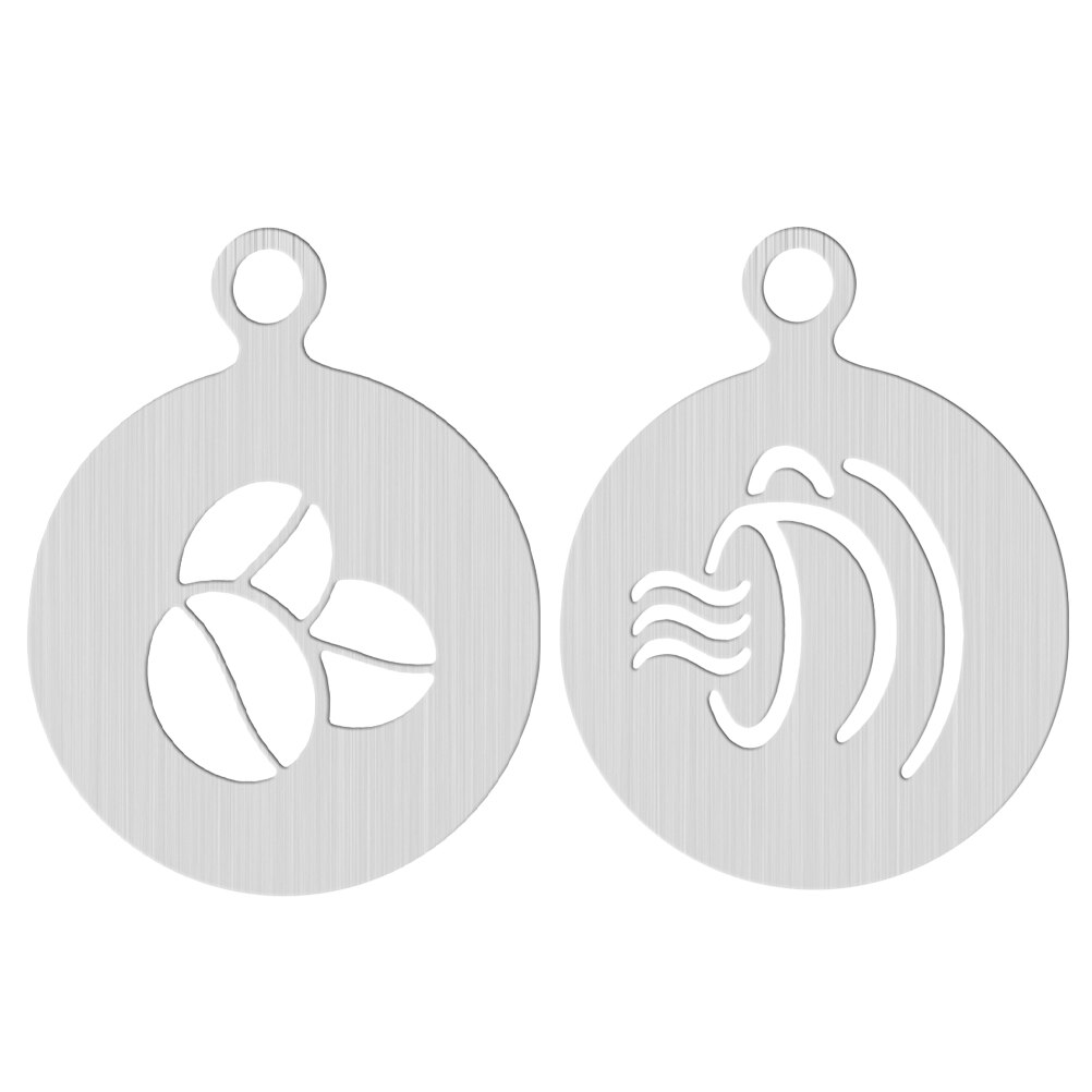 2Pcs DIY Cappuccino Latte Art Template Latte Art Stencils DIY Coffee Templates