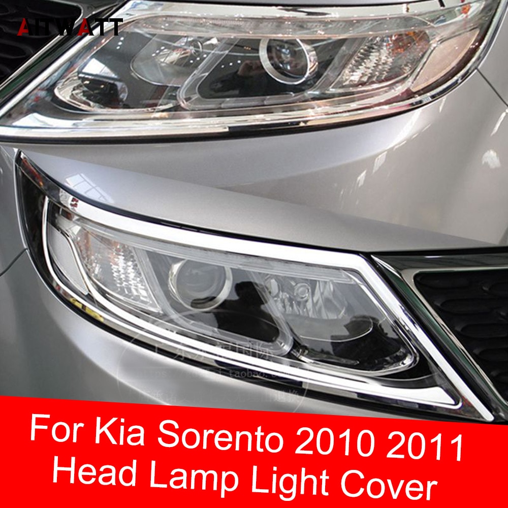 Voor Kia Sorento Buitenkant Abs Chrome Koplamp Cover Decoratie Voor Head Lamp Light Cover Versieringen Auto Accessoires 2 stuks