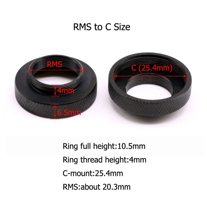 C-RMS Microscoop Objectief Ring RMS-C Rms Draad Naar C Mount Adapter Ring Voor Microscoop Lens Camera M20 M25: 1PC RMS to C