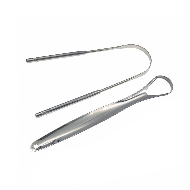Stainless Steel Useful Tongue Scraper Cleaner Fresh Breath Cleaning Coated Tongue Oral Hygiene Care Tools