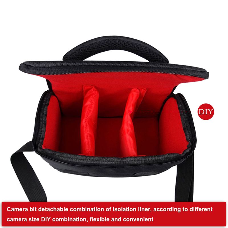 Bolsa tipo bandolera de nailon impermeable para cámara Estuche de transporte para Canon EOS 77D 70D 80D 4000D 2000D 5D Mark IV III 60D 6D 7D II
