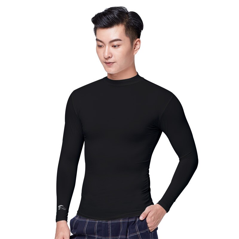 Herre golfskjorter sol uv beskyttelse is tshirts herre langærmet undertøj mandlige udendørs åndbare strømpebukser skjorte undertøj  d0667