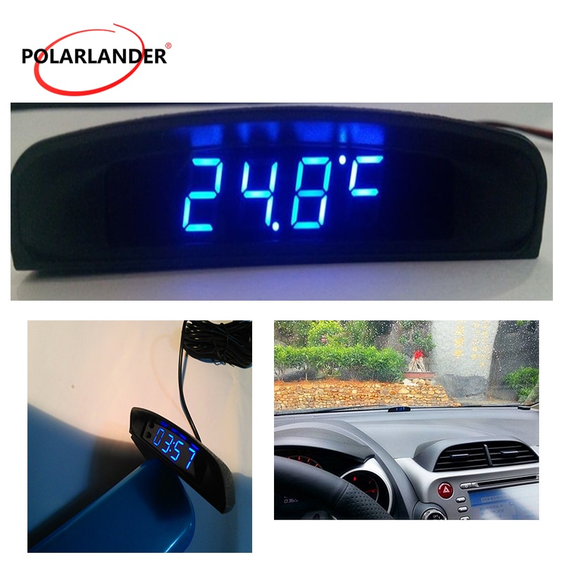 3 In 1 Four display modes Car Electronic Clock Int... – Grandado