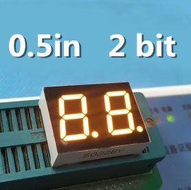0.5 "0.5in geel LED Display Digitale Buis 18 Pin 2 Bit 7 Segment digitaal display Common ANODE