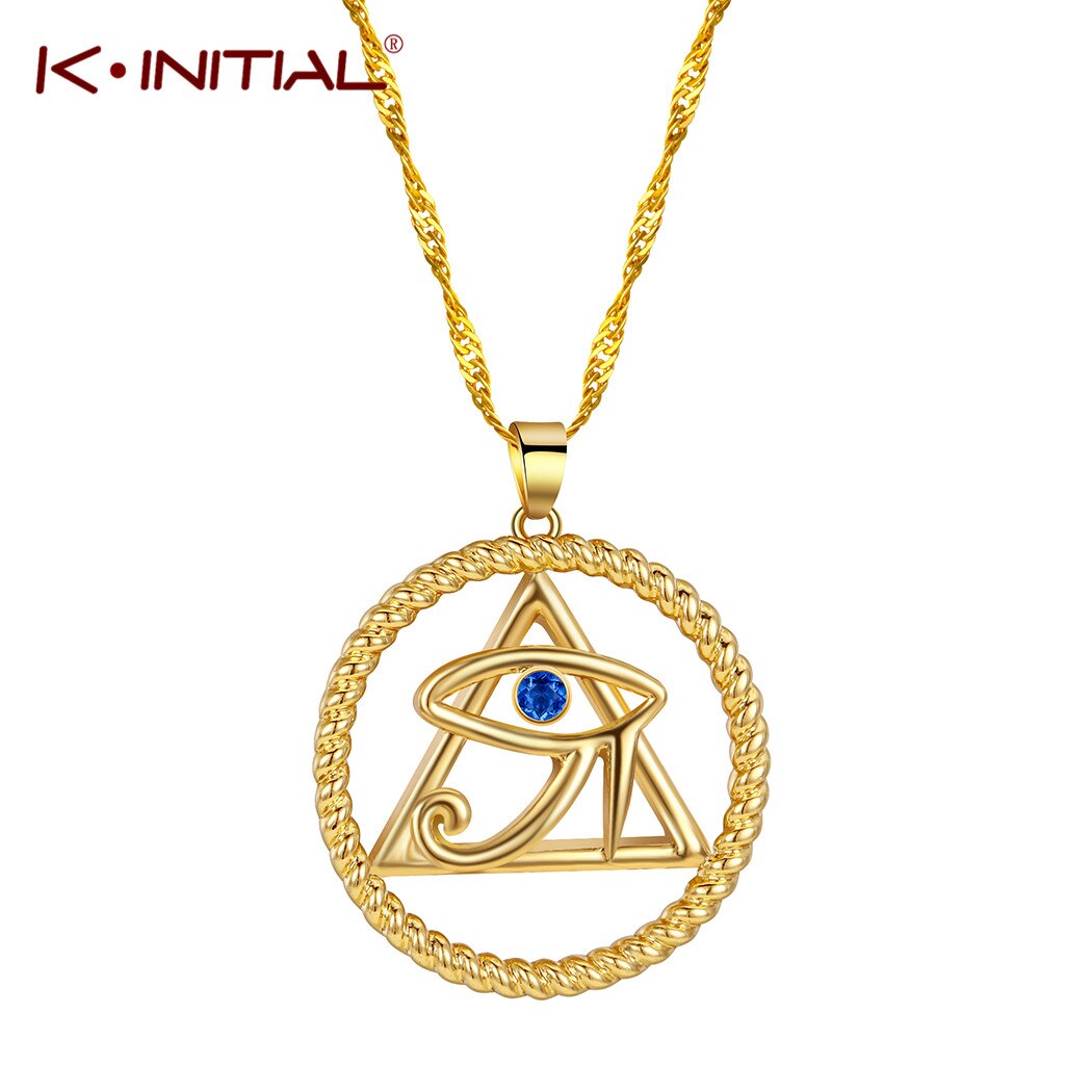 Kinitial ägyptisch Ankh Halskette Gold Farbe böse Auge Anhänger zierlich Kette Halsketten minimalistisch einfach Schmuck Pro Frauen Männer