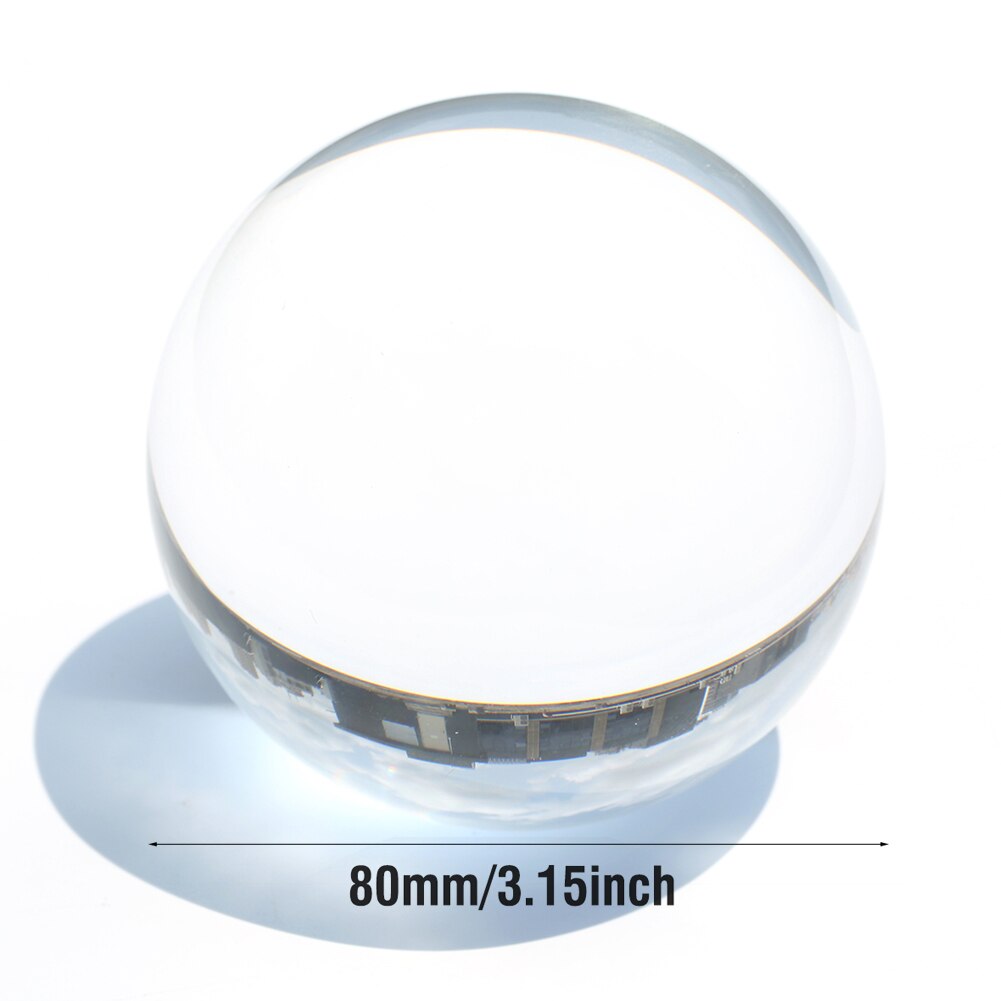 80mm Photography Crystal Ball Transparent Sphere K9 High Purity Photography Crystal Lens Ball Photo Shooting Tool Accessory