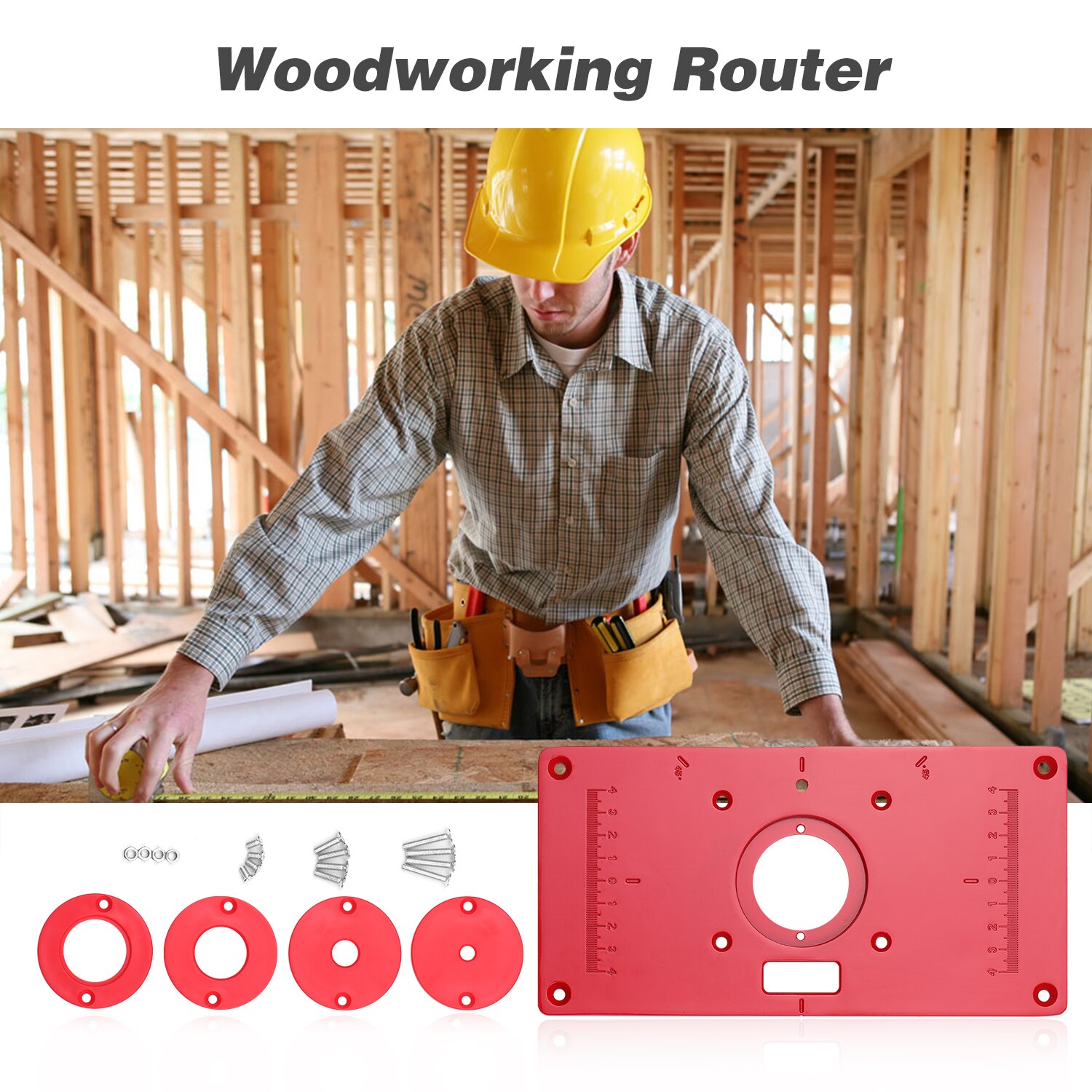 Multifunctional Router Table Aluminum Alloy Insert Plate Woodworking Benches 235x120x8mm Carpenter Trimming Machine