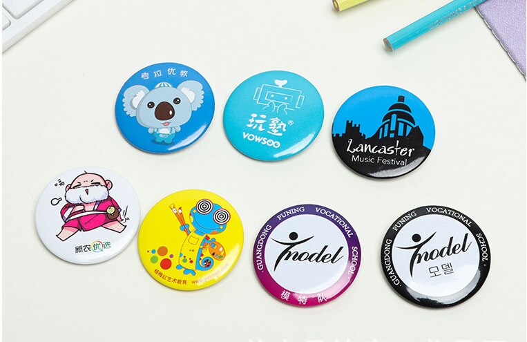 Custom badge button, DIY white plastic badge button parts, hand-made material accessories for needle machine badge machine