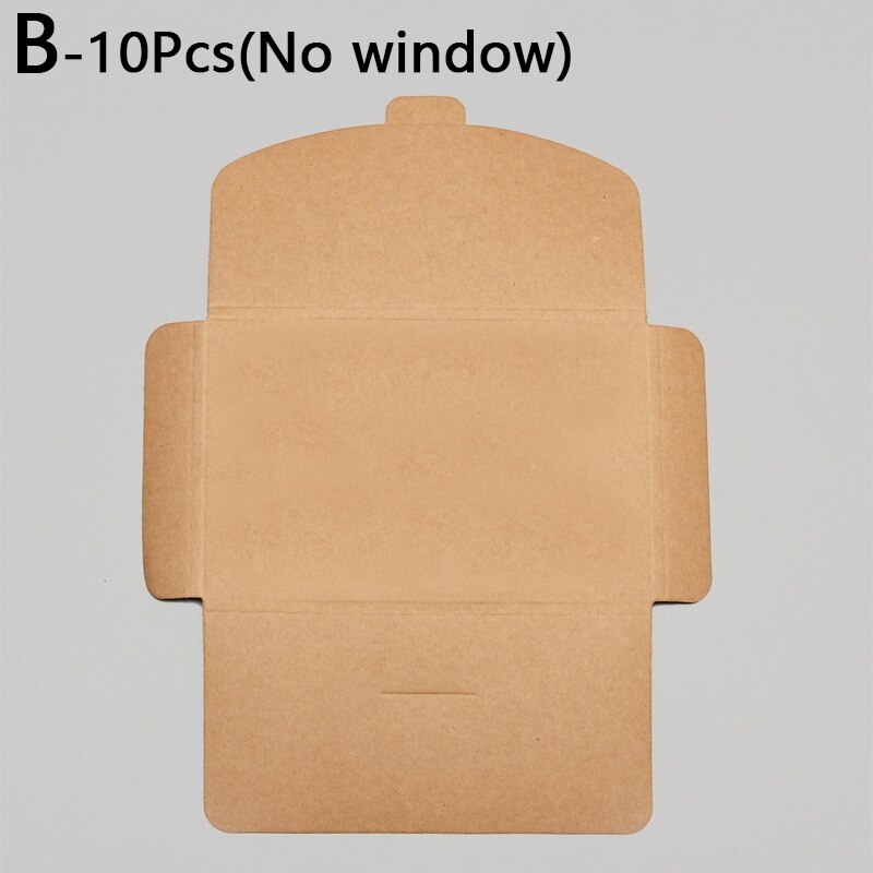 10pcs Kraft paper Envelope Box Window Bag Invitation Cards Packaging Wedding Party Favor Storage Bag: B