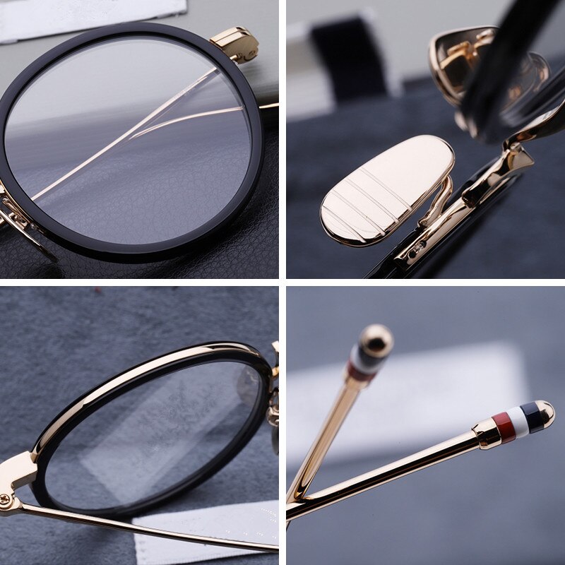 Thom Brand Glasses Frame Men Retro Round Titanium Optical Prescription Eyeglasses Women Myopia Eyewear TBX906 Spectacles