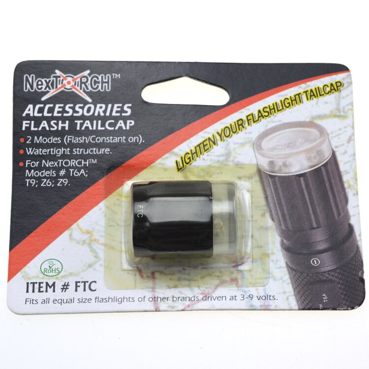 NEXTORCH FTC LED Flashing Tail Cap For Xenon Lamp Flashlight T6A 6P: white