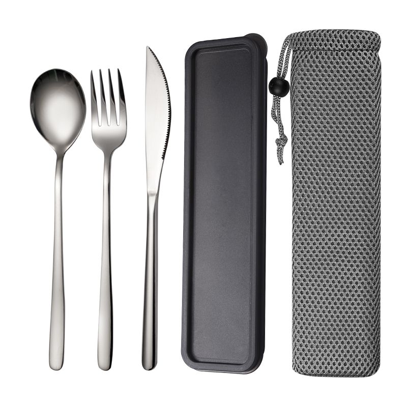 JueQi service de vaisselle coréenne | Couverts de table S cuillère fourchette 18/8 acier inoxydable, service de vaisselle en or occidental: H