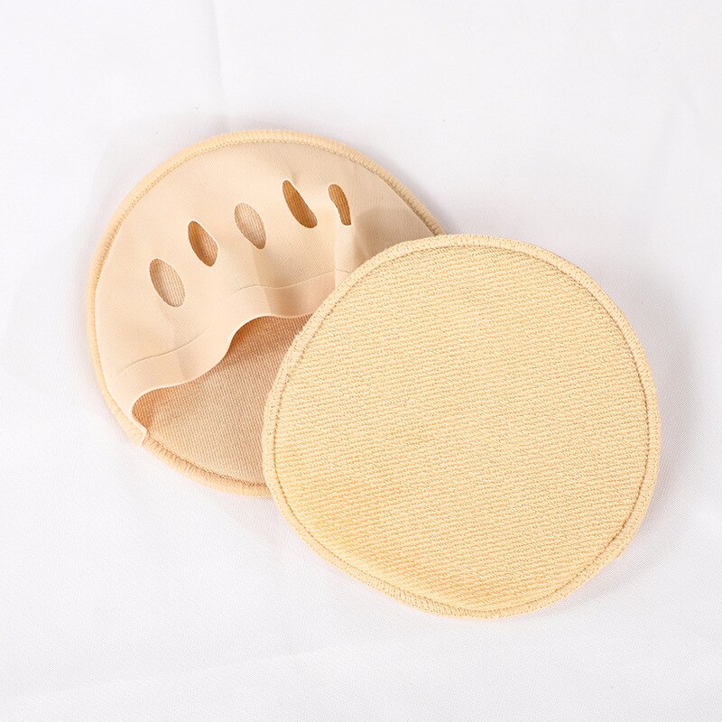 5pairs Women Socks Silicone Anti-slip Open Toe Heelless Liner Sock Invisible Forefoot Cushion Foot Pad Hosiery: Beige