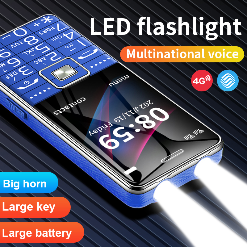 Teléfono GSM 2G BAR G600, tarjeta SIM Dual, batería de 6800mAh, tecla grande SOS, pantalla de 2,4 pulgadas, teléfono móvil para ancianos y mujeres, reccodificador de MP3