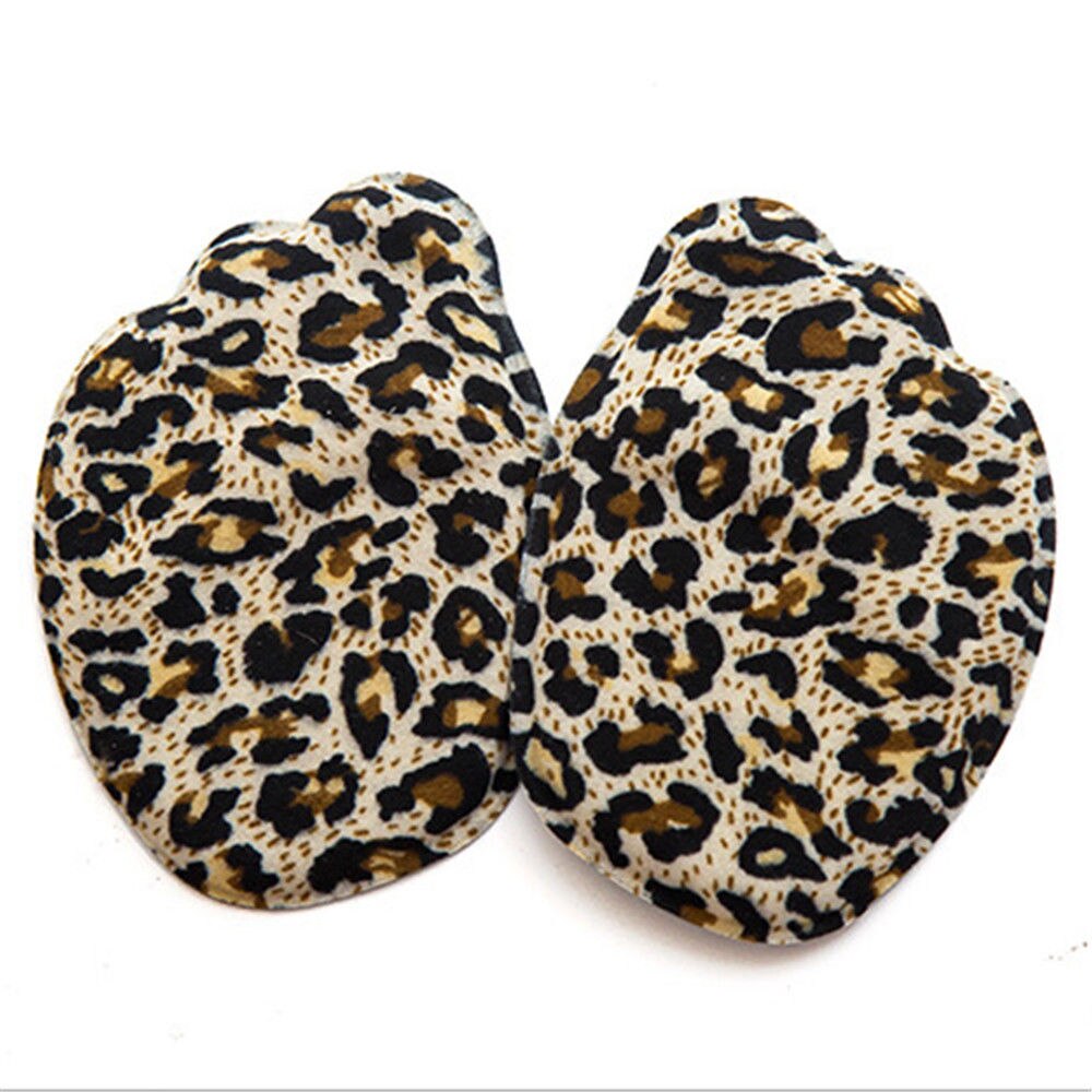 2Pcs Voorvoet Zool Hoge Hak Voet Kussens Voorvoet Anti-Slip Binnenzool Ademende Schoenen Vrouwen Bescherming Voet Pad Ondersteunt inserts: Leopard