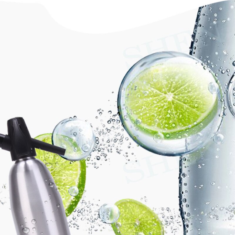 Soda Maker Aluminum Siphon 1L Soda Brewing Machine Home Bar Tool Diy Beverage Juice Carbon Dioxide Injection Bottle