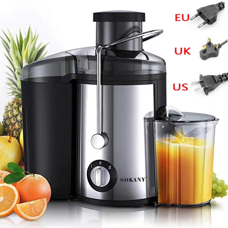 800w Stainless Steel Juicer Centrifugal Household Large Caliber Electric Juice Machine Residue Separation Vegetable Fruit Juicer