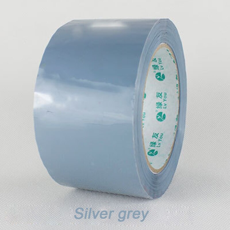 19 Colors Packing Tapes Plastics Adhesive Tape Express Boxes Packaging Tape Long Adhesive Plaster 4.8cm x 90m: silver gray
