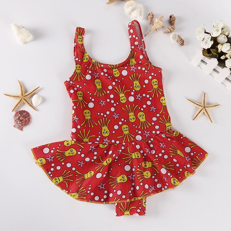 Baby Girl print One Piece Swimsuit Swimwear Bikini... – Vicedeal
