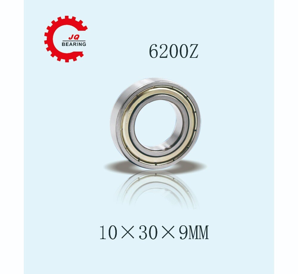 Jq-lager 10 x 30 x 9 mm metallforseglet enkeltrads miniatyrkulelager med dypspor 6200z