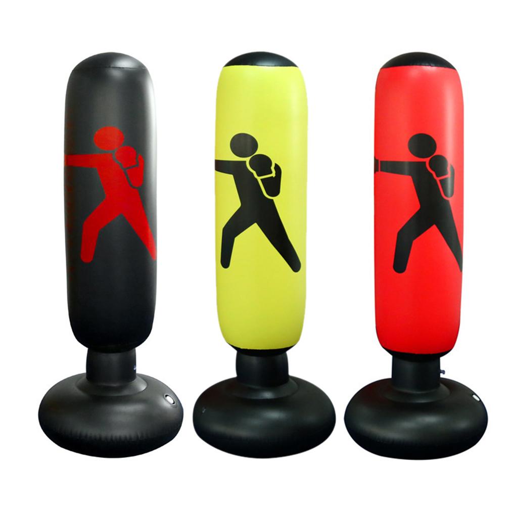 Sac de boxe gonflable en PVC, 160cm, pour enfants et adultes, poinçon, coups de pied, sac de sable, entraînement, soulagement du Stress, équipement de Fitness