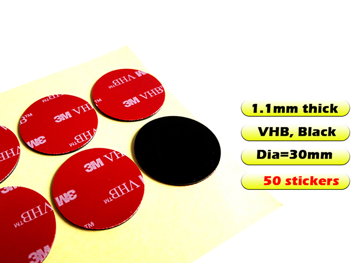 3M VHB Double Adhesive Round Circle Shape Sticker Gasket for Auto Car ETC Recorder Phone Holder Dia 10mm 20mm 25mm 30mm 40mm: Dia 30mm