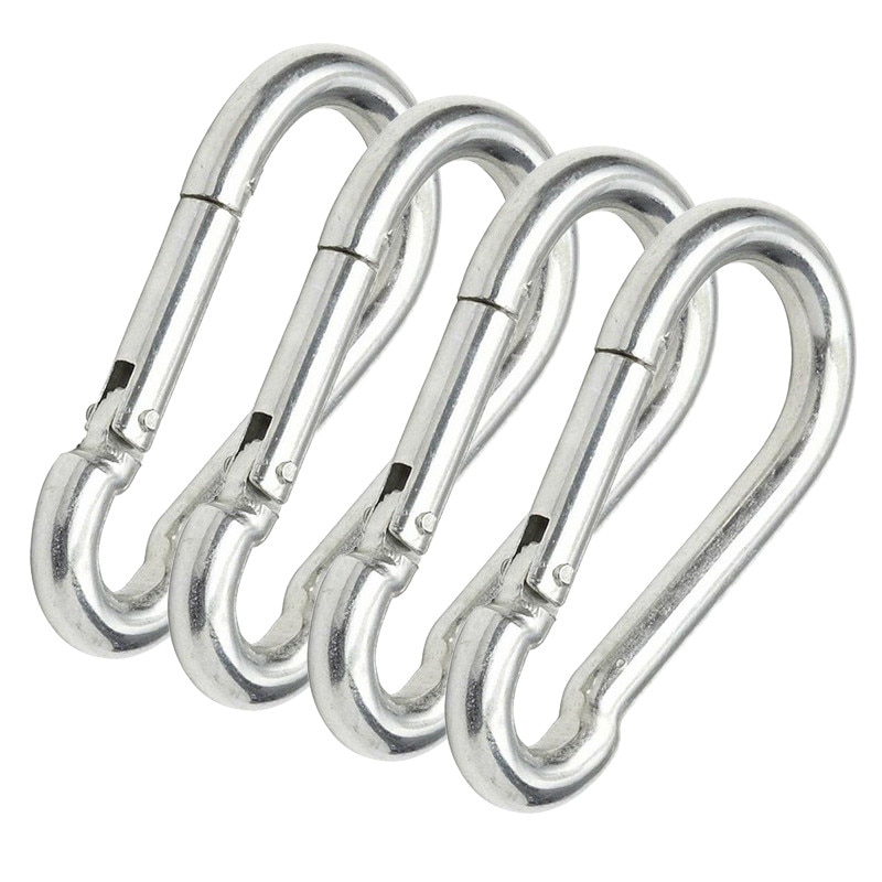 4 PC Aluminiumlegering D Carabiner Spring Snap Clip Haken Sleutelhanger Outdoor Klimmen Accessoires Tent Accessoires Openand Close