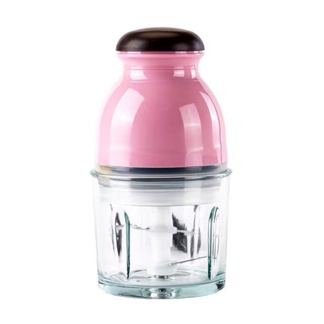 Blender Portable Fruit Juice Maker 220V Multifunction Meat Mixer Smoothies Blender Vegetable Juicer Baby Food Mixer Machine: Pink glass cup
