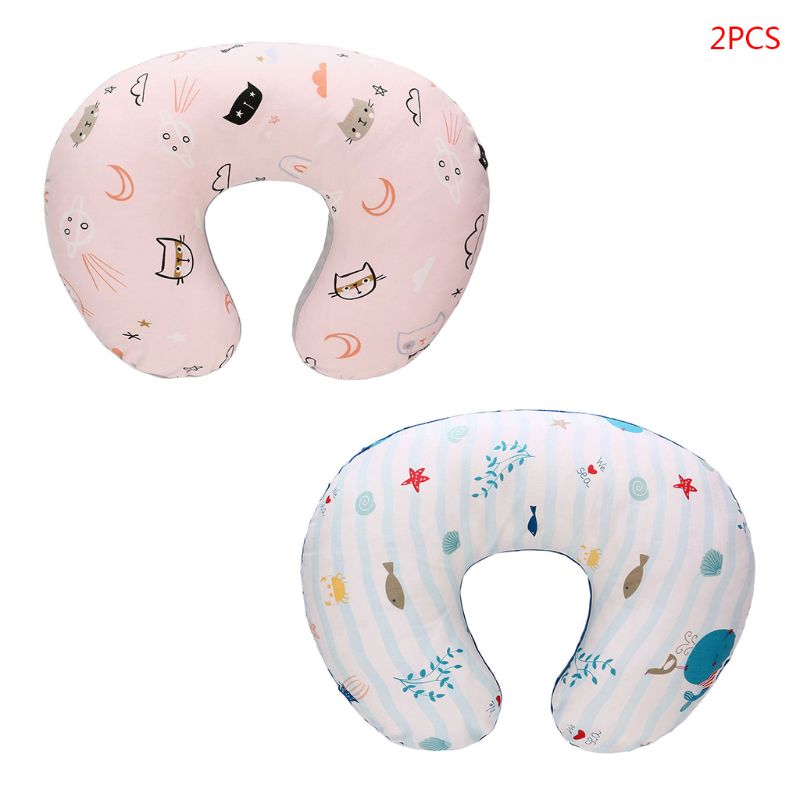 Baby Breastfeeding Pillow/Pillowcase Newborn Head Positioner Maternal and Child Supplies Multi-function U-type Maternity Nursing: 6-2PC-Pillowcase