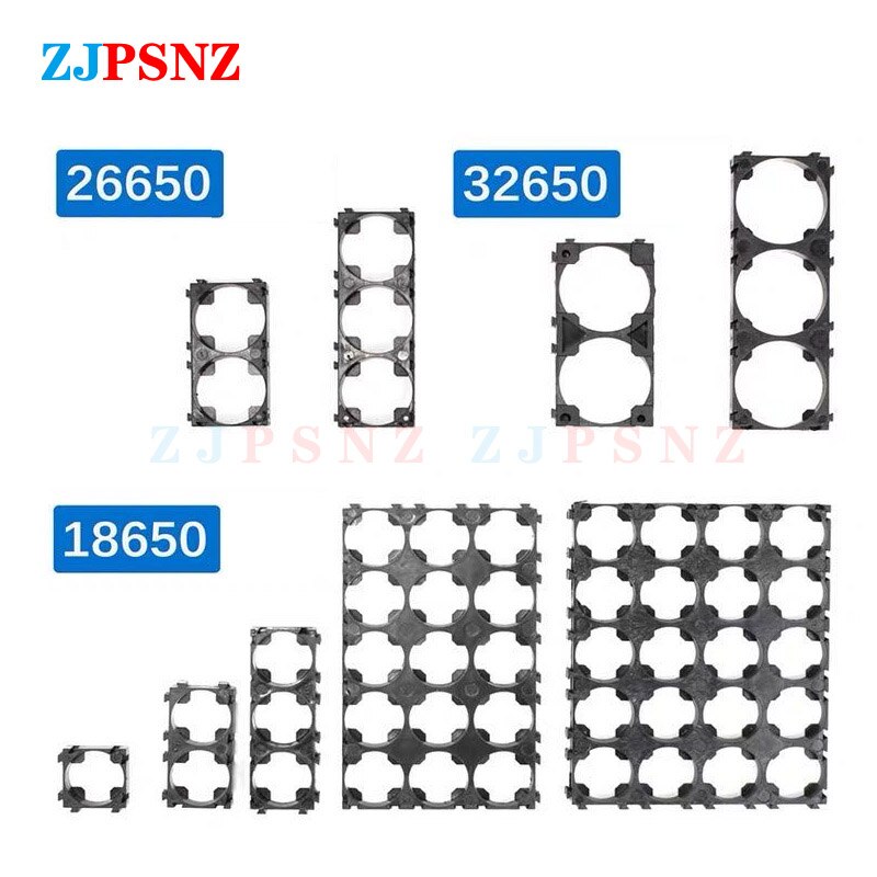 10Pc 18650 21700 26650 32650 12345 Battery Spacer Radiating Holder Bracket 1/2/3P li-ion Battery Holder Bracket Cylindrical Hold